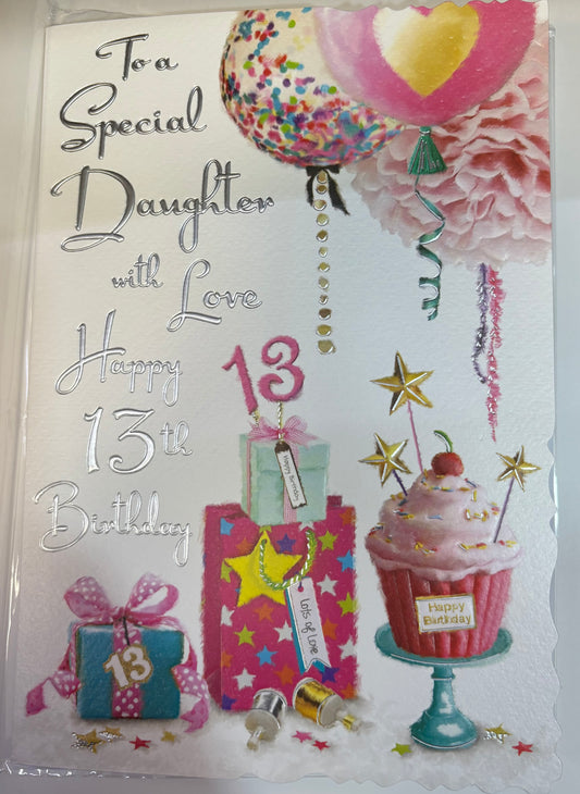 Daughter Birthday Card Age 13 - Jonny Javelin