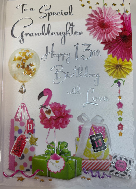 Granddaughter Birthday Card Age 13 - Jonny Javelin