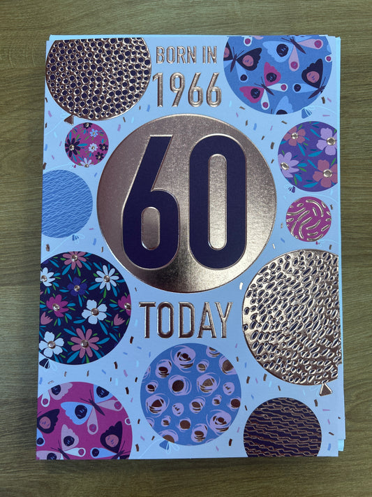 60th Birthday Card - Words 'n' Wishes