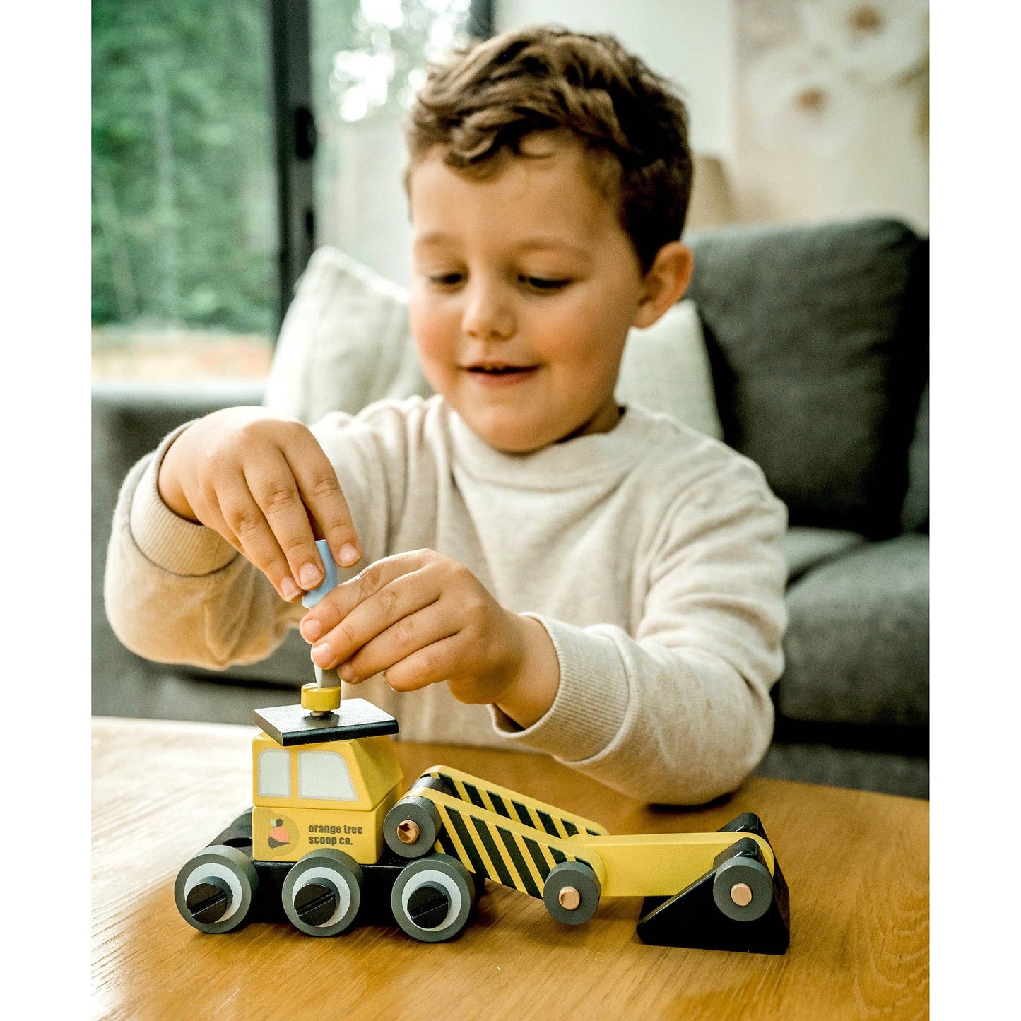 Wooden Buildable Digger Toy