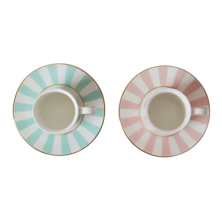 Bombay Duck Stripy Espresso Cups - Set of 2