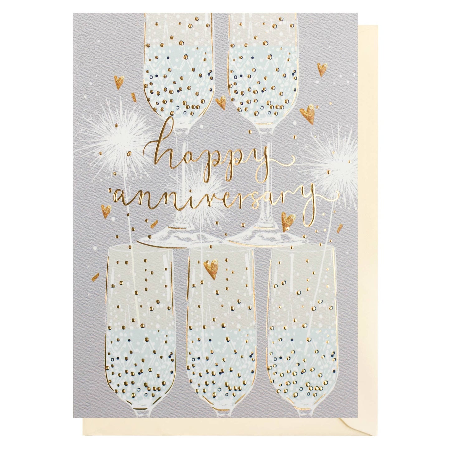 Anniversary Glasses Card | Anniversary Cards | Love Cards
