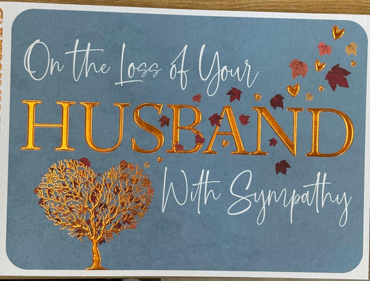 Husband Sympathy Card - Words 'n' Wishes