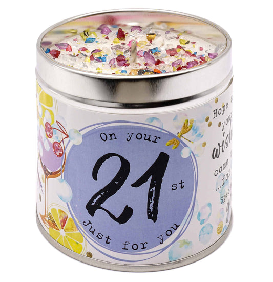 Happy 21st Birthday Scented Candle - Best Kept Secrets