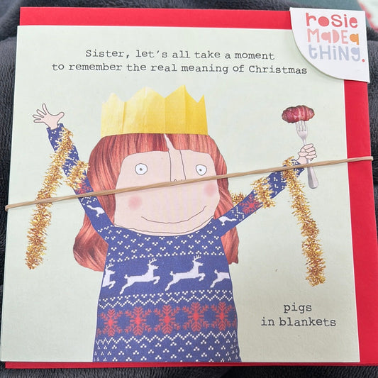 Sister Christmas Card - Rosie