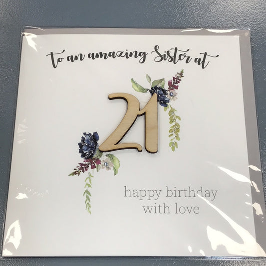 21st Sister Birthday Card - TR