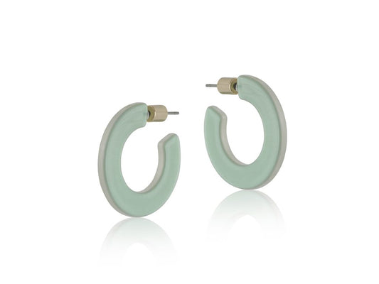 Big Metal London Chloe Resin Hoop Earrings