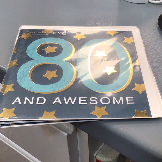 80 th birthday card H&G