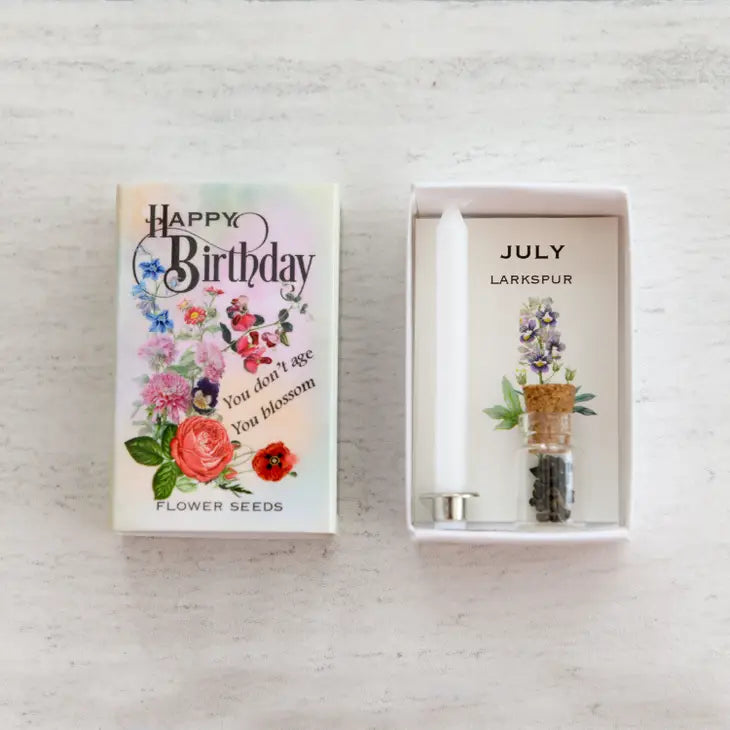 Happy Birthday Birth Seed Month Matchbox Collection