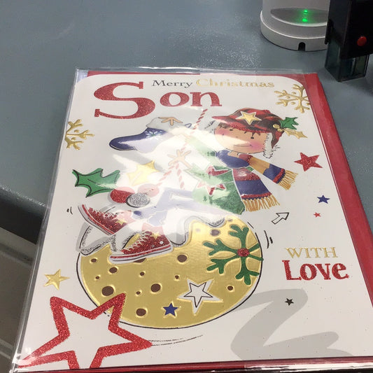 Son Christmas card Jonny Javelin