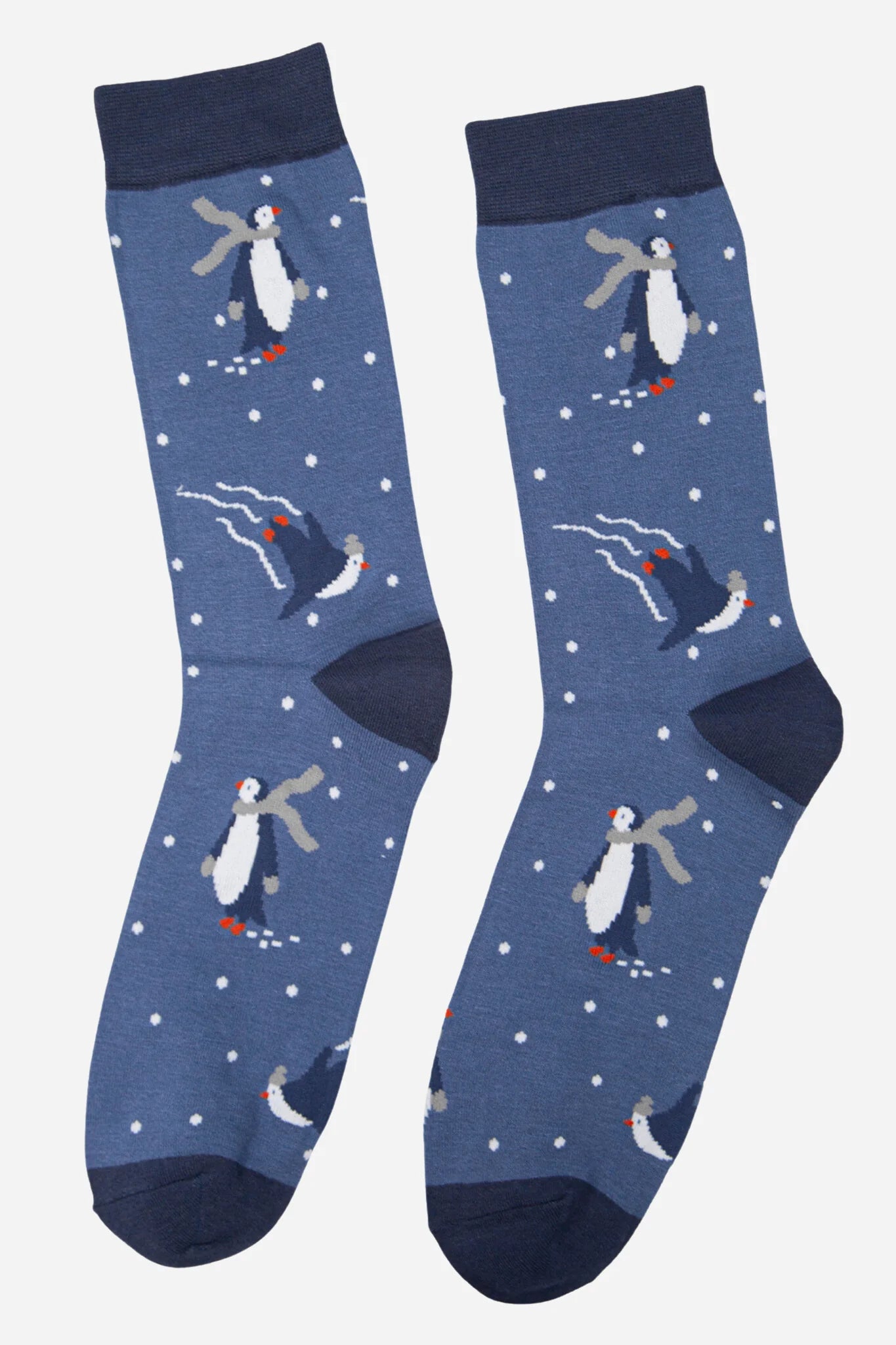 Mens Bamboo Socks - Skating Penguin