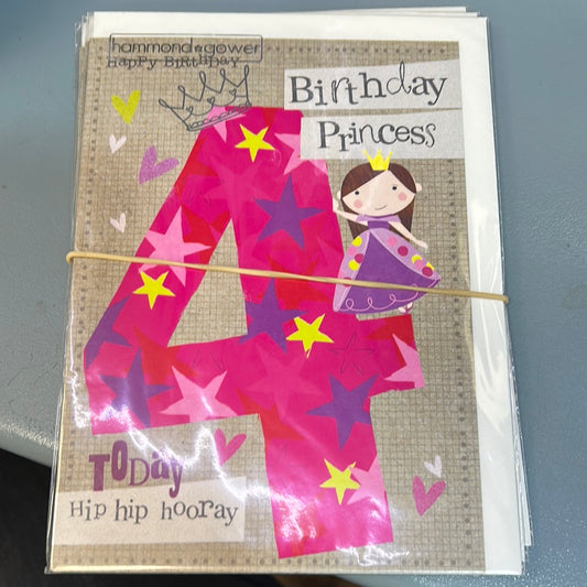 4th Birthday Card - H&G