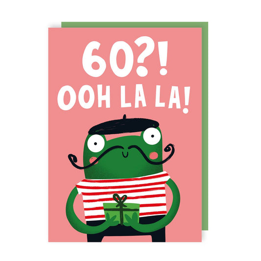 Funny French Frog 60th Birthday Card