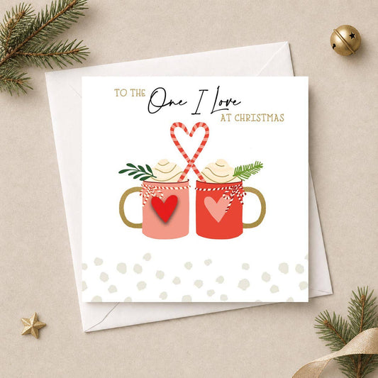 Christmas Card - One I Love Hot Chocolates