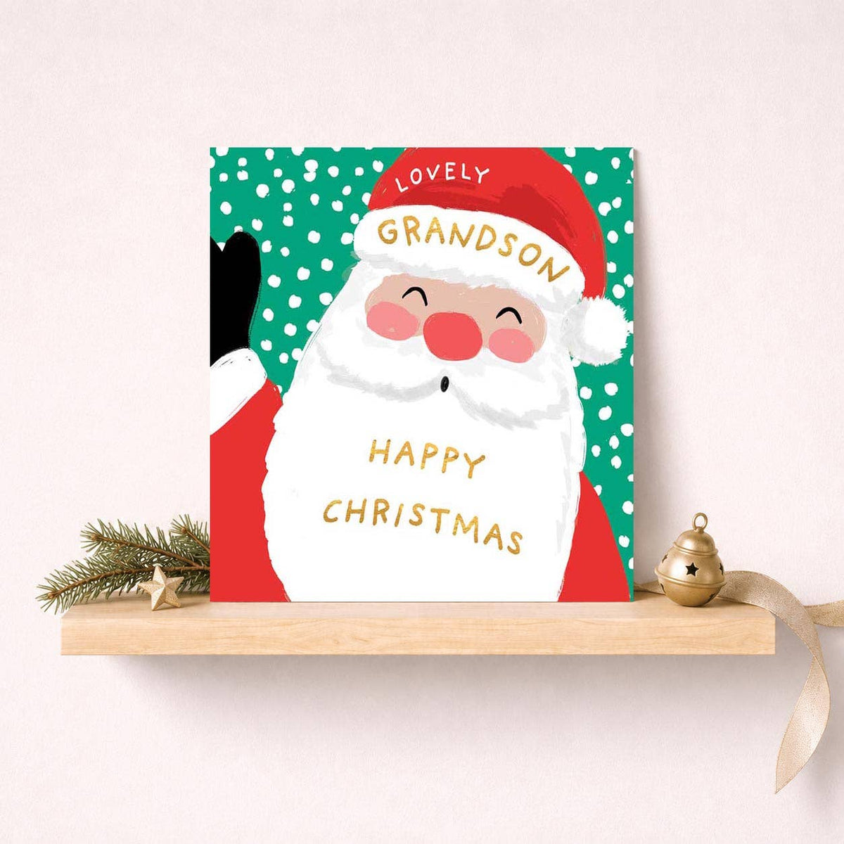 Grandson Christmas Card - Santa Claus