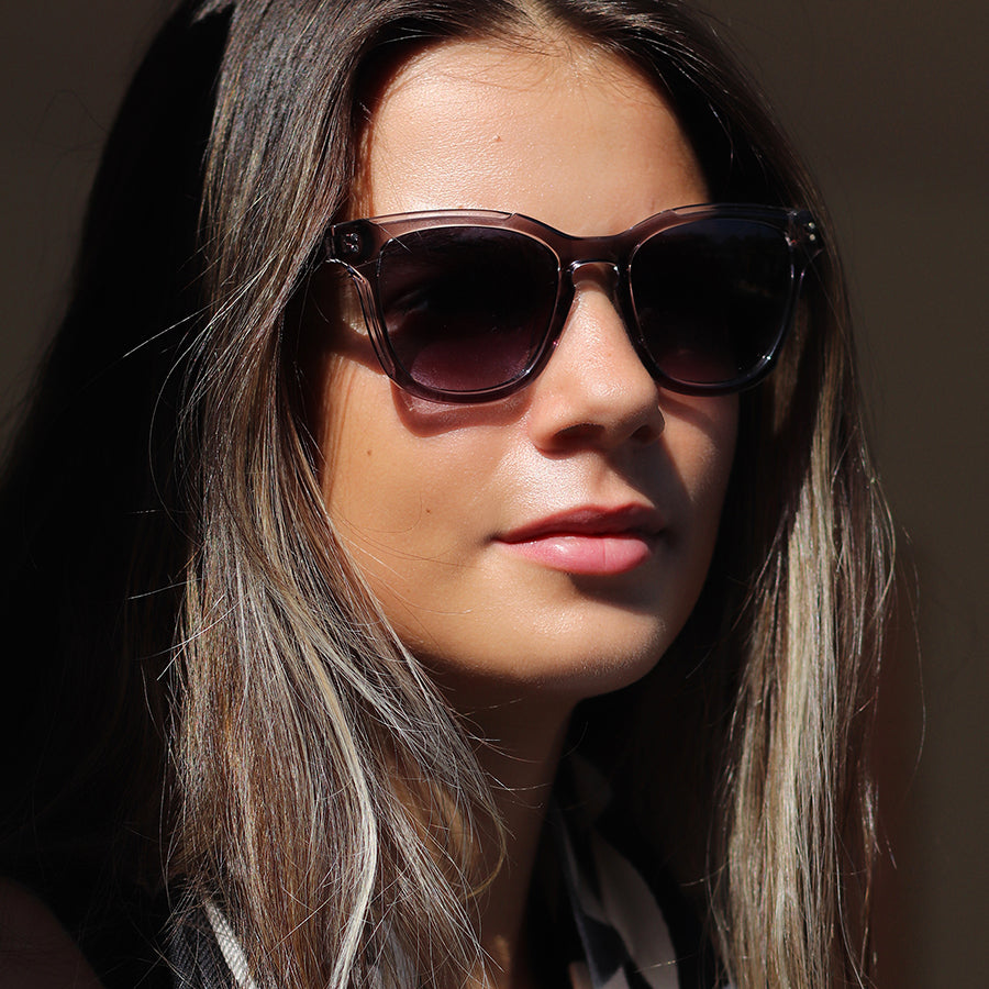 Smoky grey classic shape recycled sunglasses