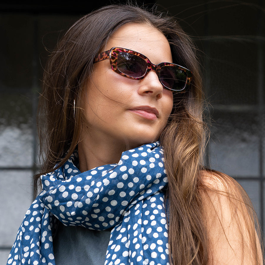 Purple mix rectangle frame recycled sunglasses