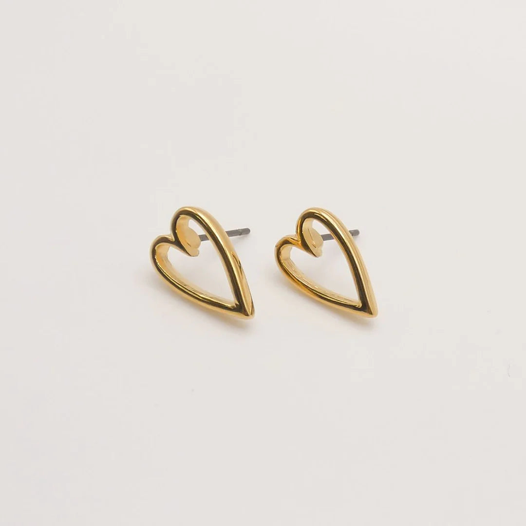 Orli Sterling Silver Open Heart Earrings