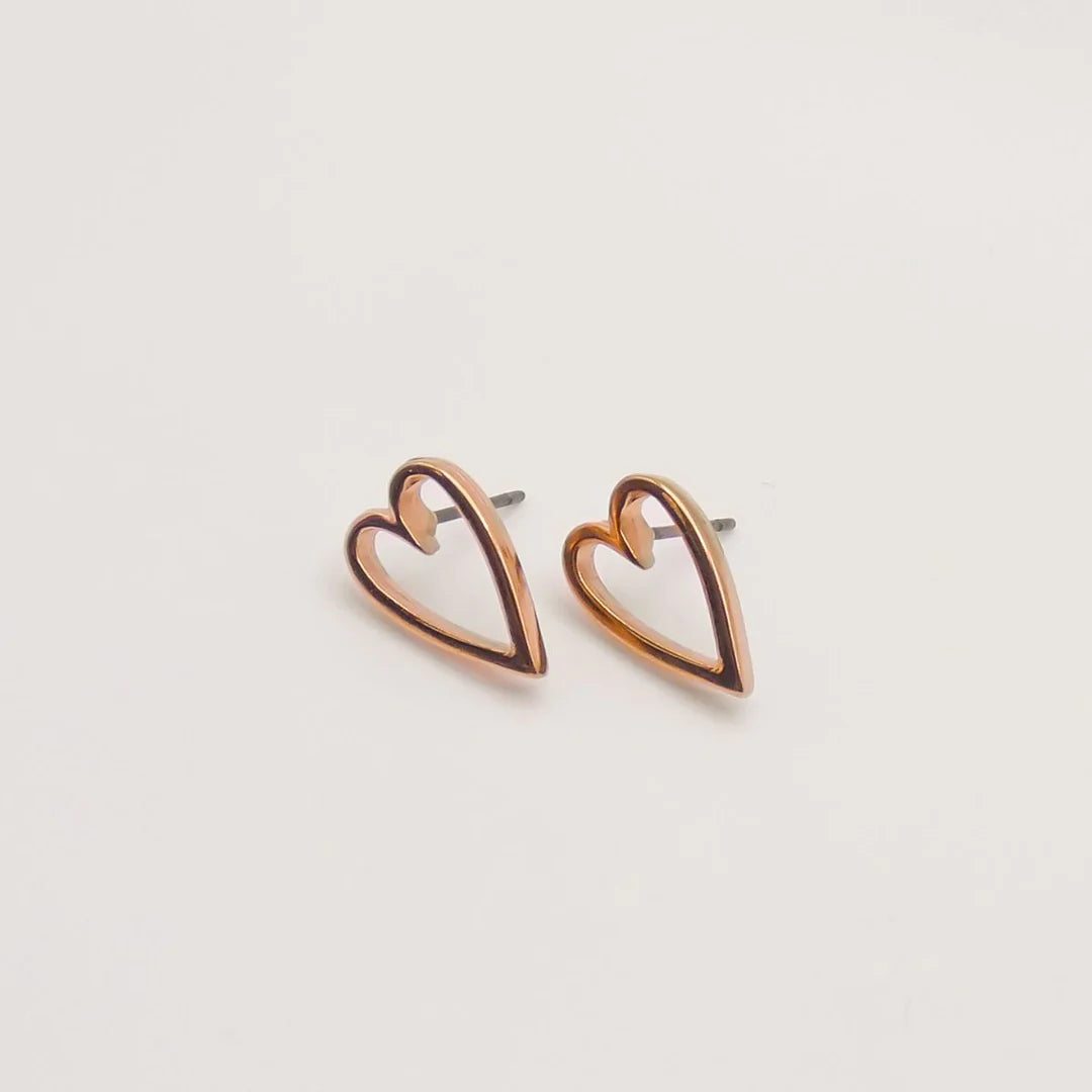 Orli Sterling Silver Open Heart Earrings