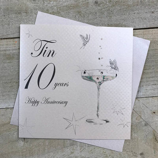 10th Tin Wedding Anniversary Card