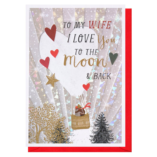 Wife To The Moon & Back Card | Holiday Card | Seasonal Cards