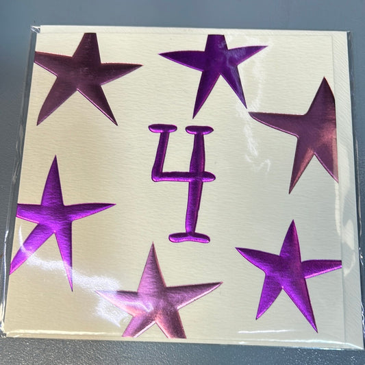 4th Birthday Card - WJB