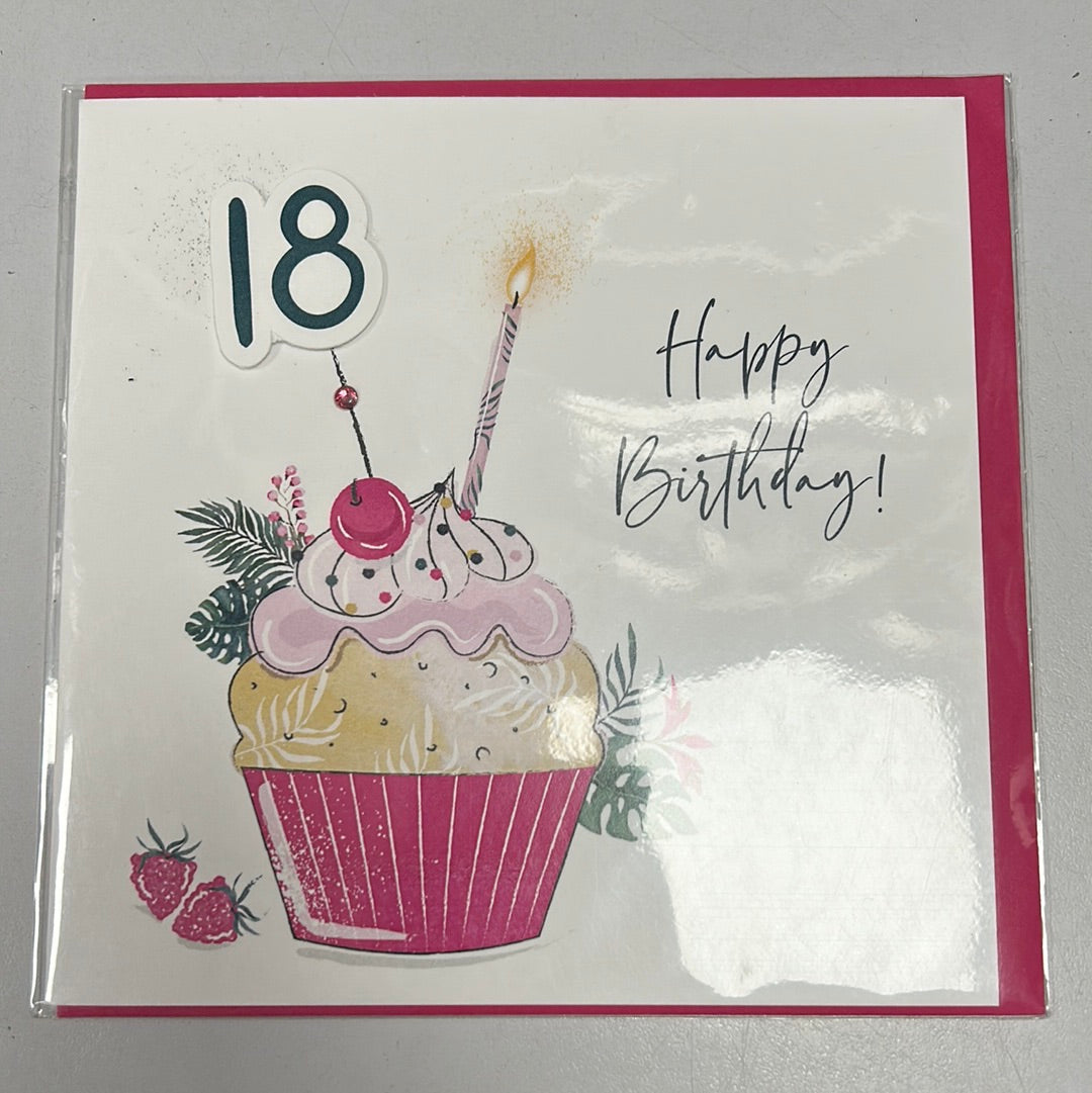 18 birthday card - Handcrafted