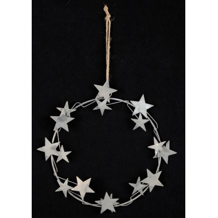 Metal Star Wreath