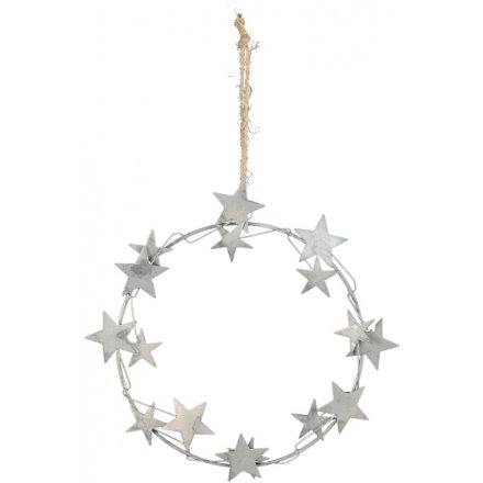 Metal Star Wreath