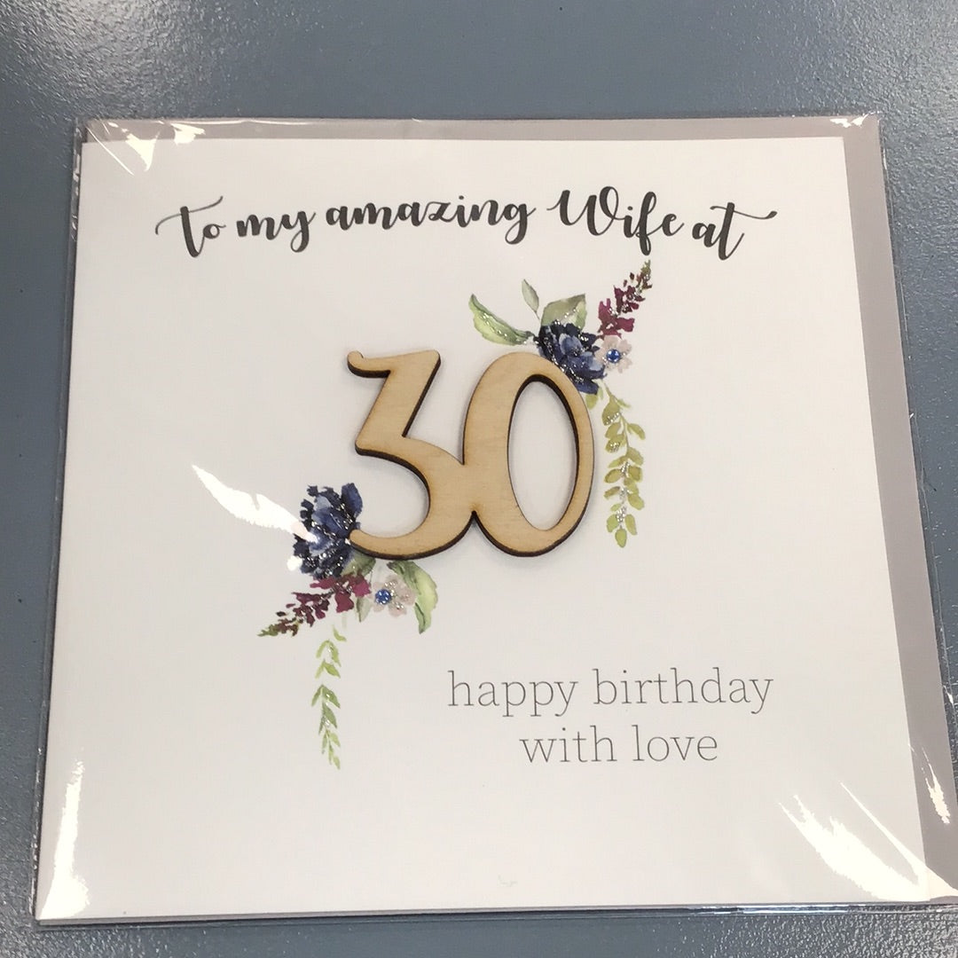 30th Wife Birthday Card - TR