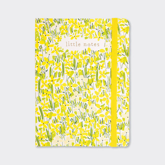 A6 Perfect Bound Notebook - Yellow Floral/Little Notes