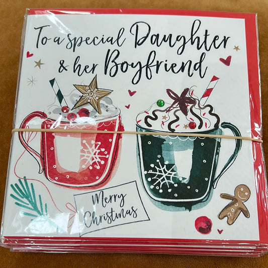 Daughter & Boyfriend Christmas Card - Katie Phythian