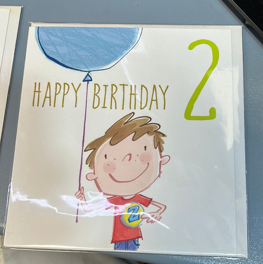 2nd Birthday Card - Lucilla Lavender