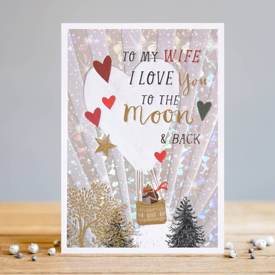 Wife To The Moon & Back Card | Holiday Card | Seasonal Cards