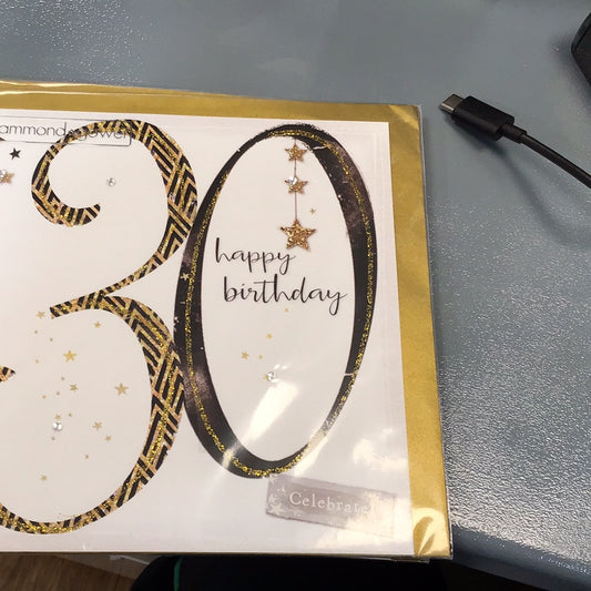 30th Birthday Card - HG luxe