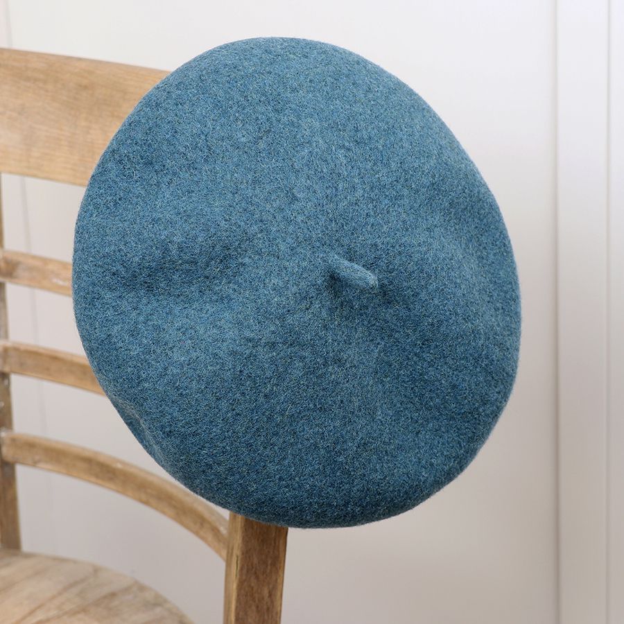 Teal Wool Beret