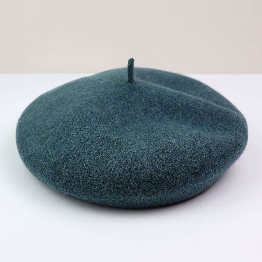 Teal Wool Beret