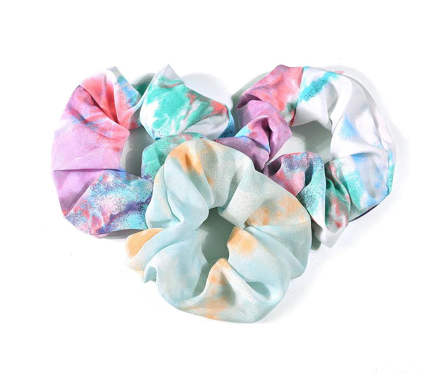 Tie-dye Zip Scrunchies