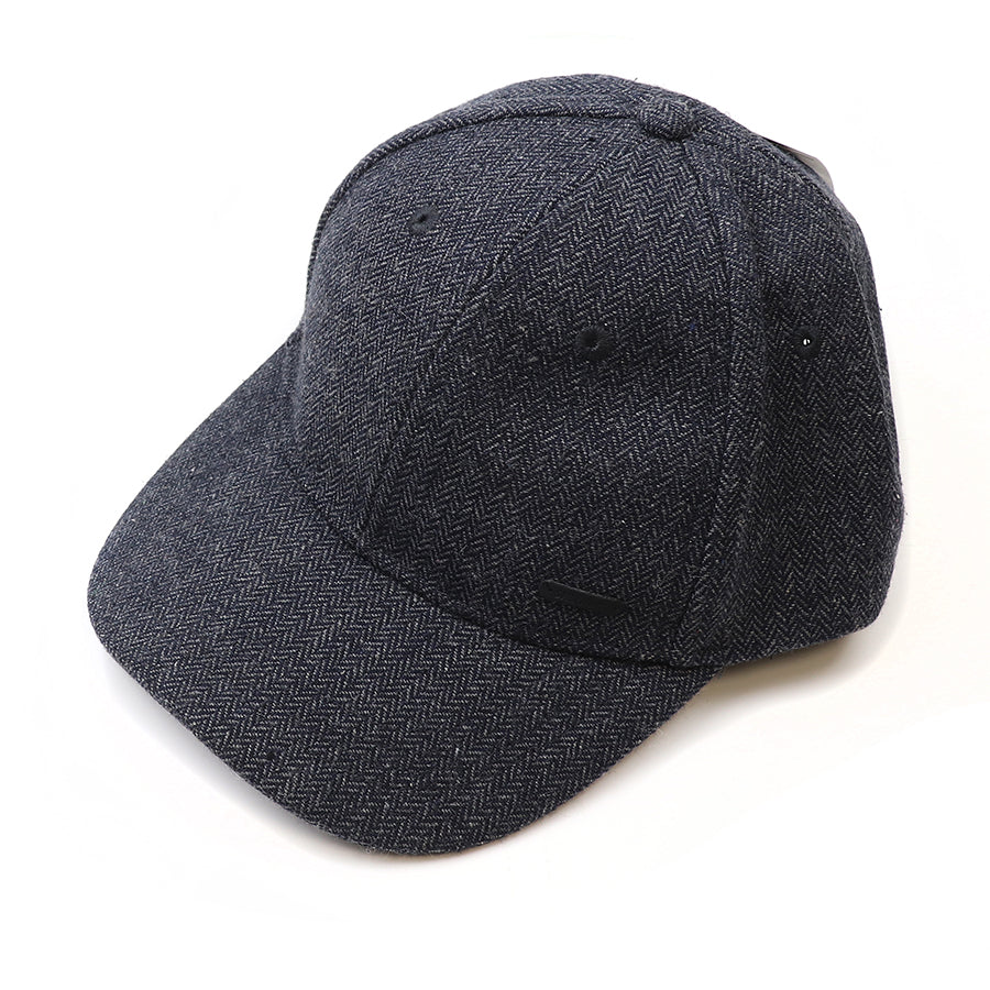 Dark navy herringbone cap