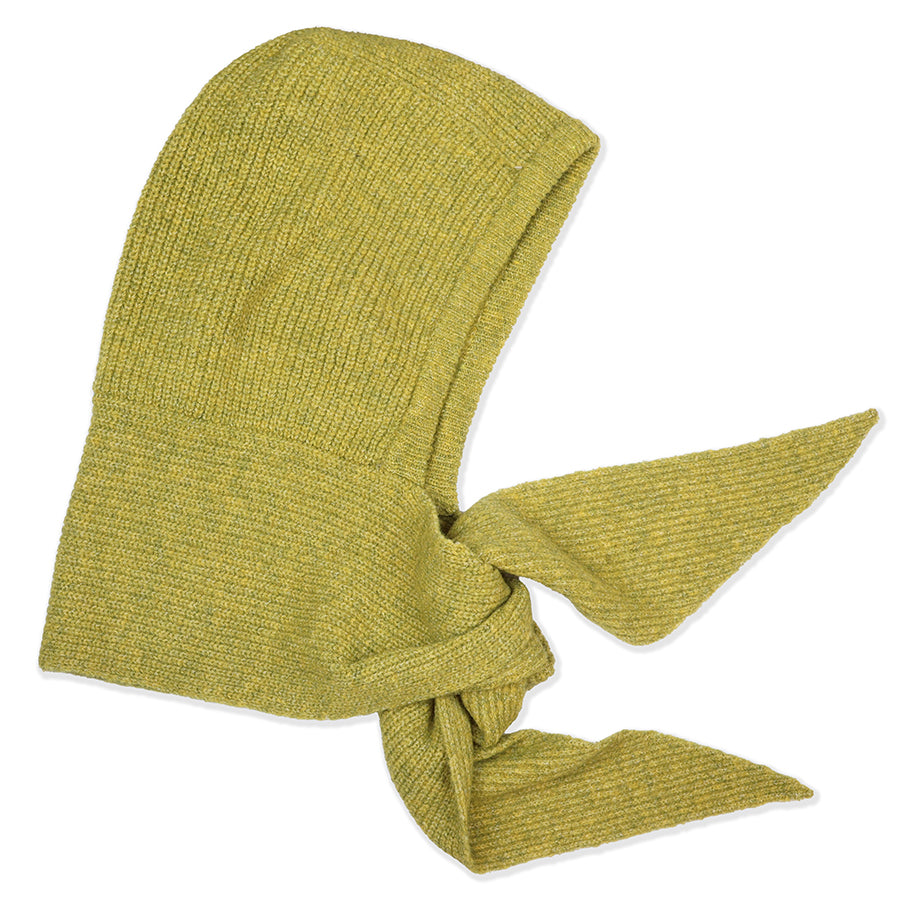 Hermione chartreuse cosy hood/bonnet