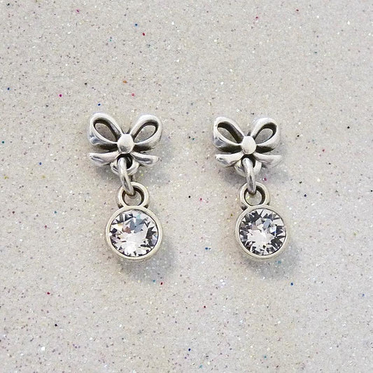 Orli Bow and Crystal Stud Earrings