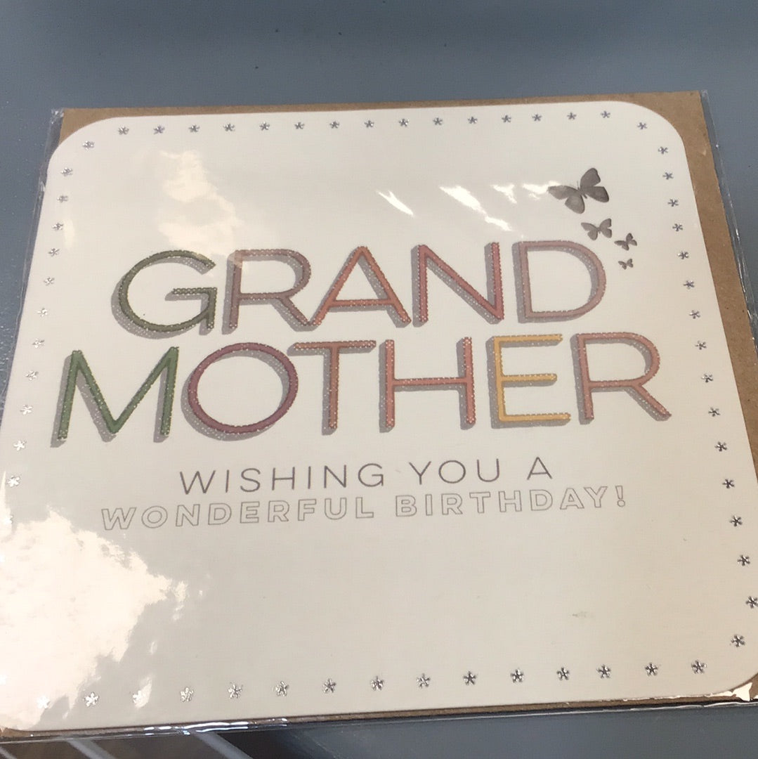 Grandmother birthday card Meantersay
