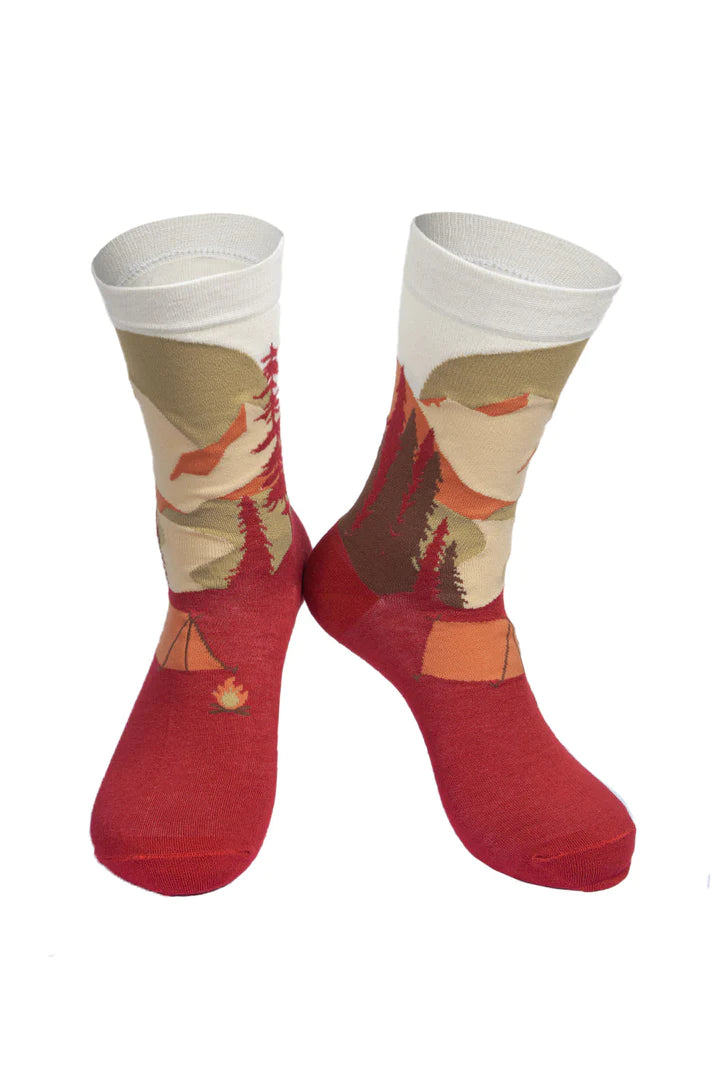 Mens Camping Bamboo Socks Gift Set