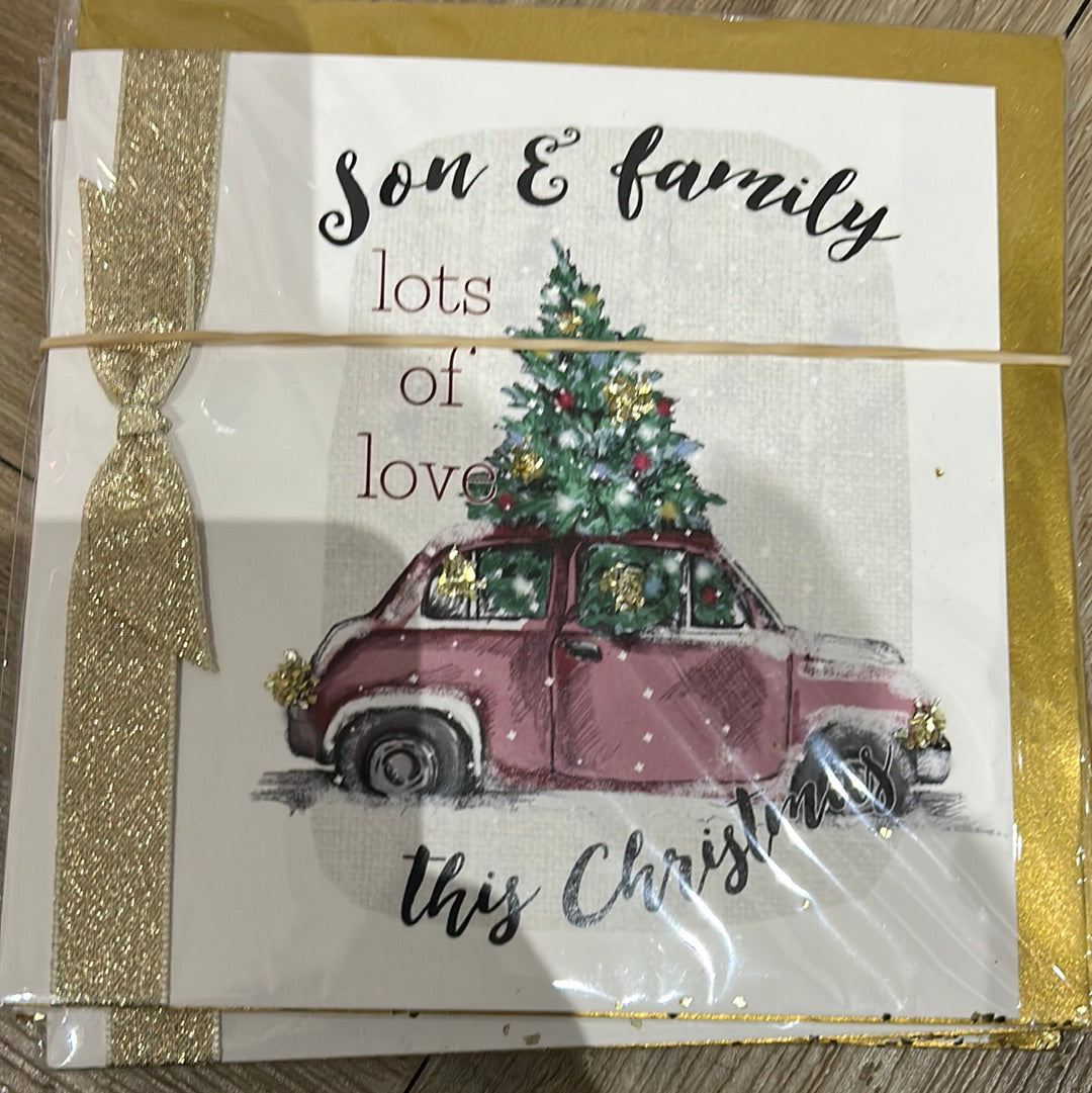 Son & Family Christmas Card - Tracey Russell