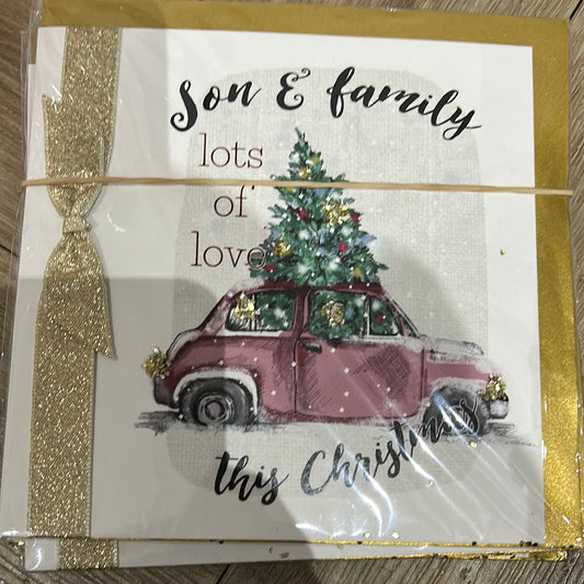 Son & Family Christmas Card - Tracey Russell