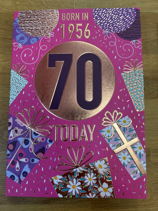 70th Birthday Card - Words 'n' Wishes