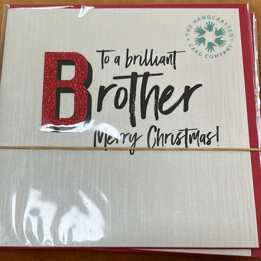 Brother Christmas Card - Handcrafted Card Co