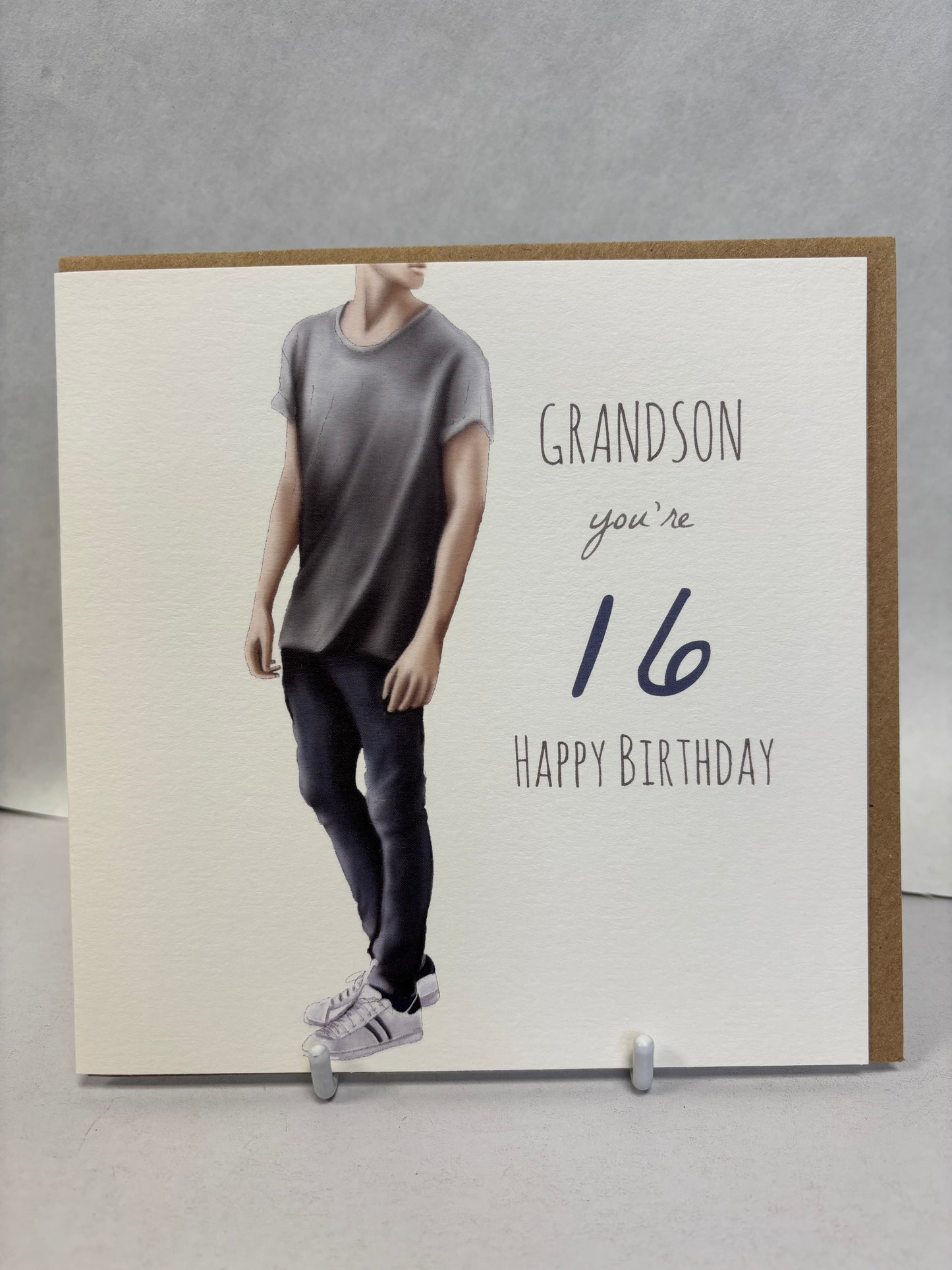 Grandson 16 Birthday Card - A Made Hand