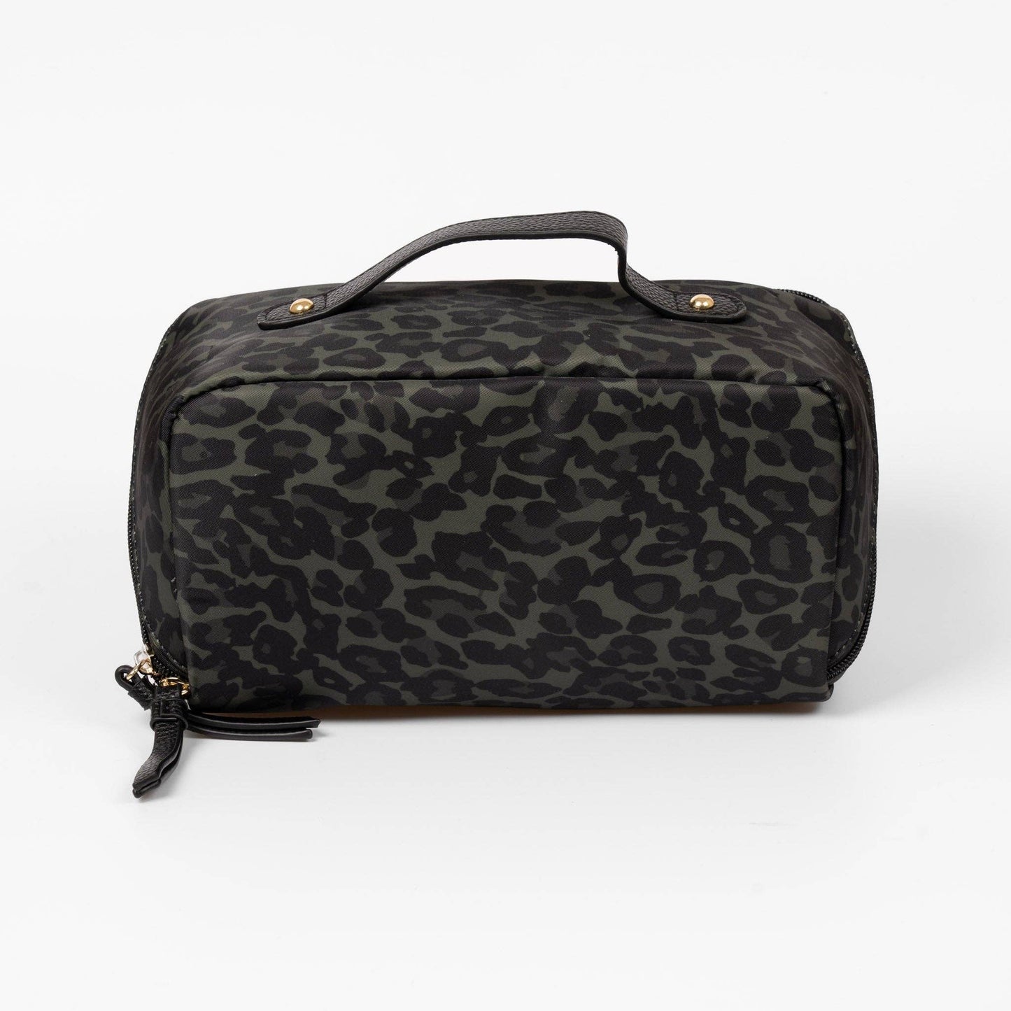 Vanity Case - Khaki Leopard Print, Nylon