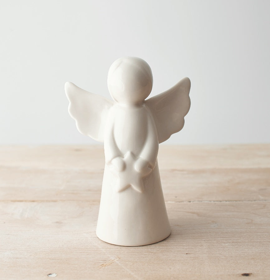 Simple White Angel Decoration, 15cm
